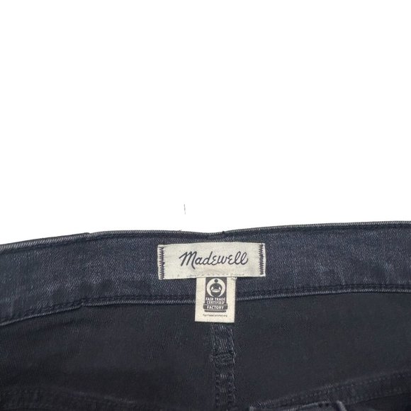 Madewell Jeans 10" High Rise Skinny Womens Size 27 Button Fly Stretch Black Wash - Picture 8 of 11